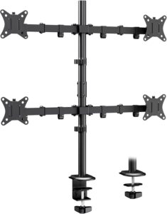 PUTORSEN Quad Monitor Stand, 4 Monitor Desk Mount for 17 to 32 Inch Screens